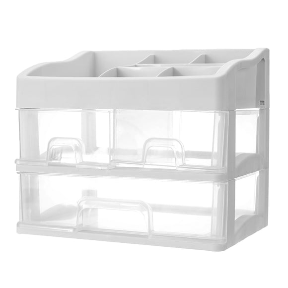 2/3 Layers Tabletop Makeup Box Cosmetic Storage Organizer Case Container Holder