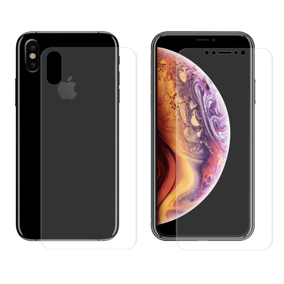 Enkay Front Back Rear Screen Protector For iPhone XS Max 3D Curved Edge Hot Bending Soft PET Film