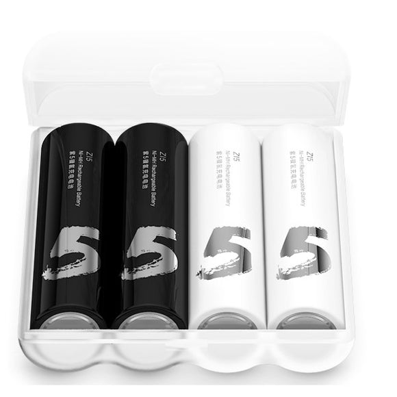 4PCS Original Xiaomi ZMI ZI5 AA / No.5 1.2V 1800mAh NI-MH Rechargeable Battery for Flashlight Tools