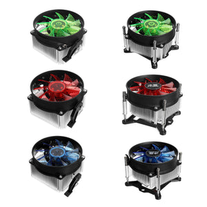 12V DC Copper Core CPU Cooler Fan Computer Cooling Fan Ultra Quiet LED CPU Fan for AMD/Intel 115X