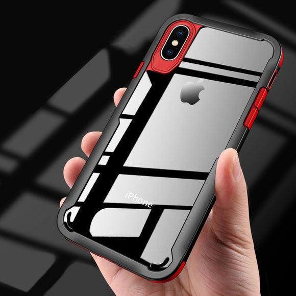 Bakeey Clear Transparent Anti Knock Hard PC Protective Case For iPhone X