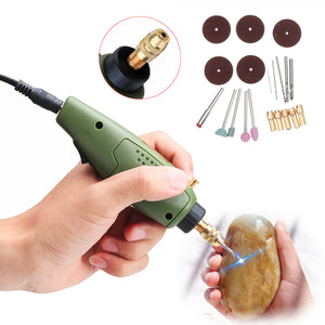 10W 12V Electric Engraving Pen Rotary Tool Kit Hand Drill Grinder Grinding Carving Tool