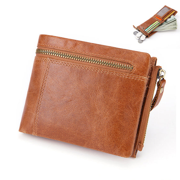 RFID Genuine Leather Wallet Card Holder For Men