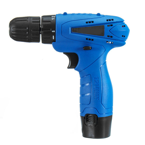DC12V Rechargeable Multi-function Power Drill Screw Driver Electric Screwdriver Single Speed
