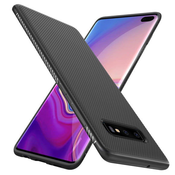 Bakeey Carbon Fiber Protective Case For Samsung Galaxy S10 Plus Shockproof Soft TPU Back Cover