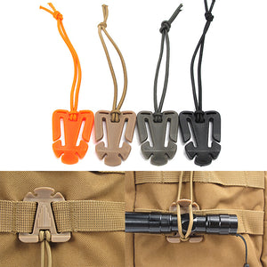IPRee Elastic String Clip Molle Attaching Clamp Retaining Clip Money Clip-On Buckle Outdoor