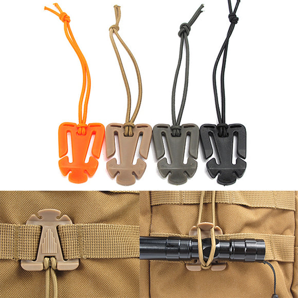 IPRee Elastic String Clip Molle Attaching Clamp Retaining Clip Money Clip-On Buckle Outdoor Camping Travel