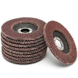 10pcs 115mmx8mm 60 Grit Flap Sanding Discs Grinder Wheels