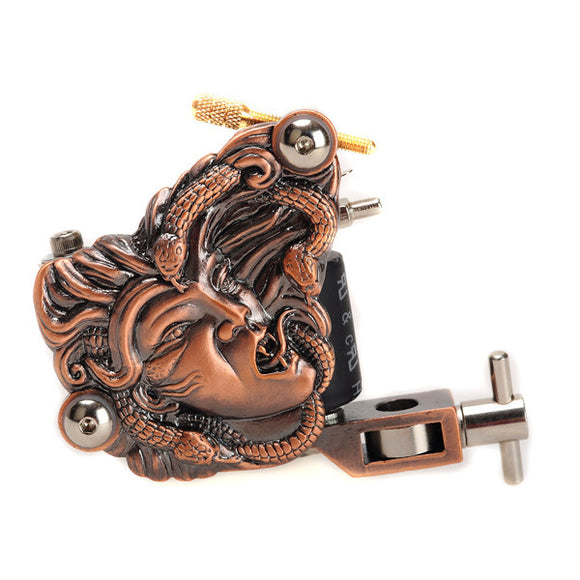 OCOOCOO K500 Snake Witch Tattoo Machine Metal Gun 10 Warps Coils 7000-9000 R/Minute Purple Bronze