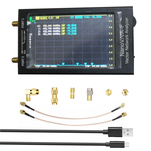 LZNanoVNA-F 50KHz-1500MHz Vector Network Analyzer 4.3 Inch Digital Nano VNA Tester MF HF VHF UHF USB Logic Antenna Analyzer Standing Wave