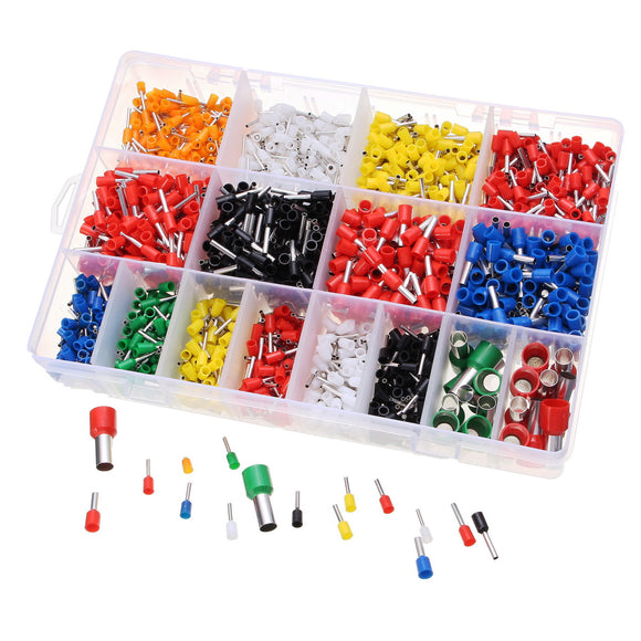 Excellway Assorted Insulated Electrical Wire Terminal Crimp Connector Spade Kit 2120Pcs