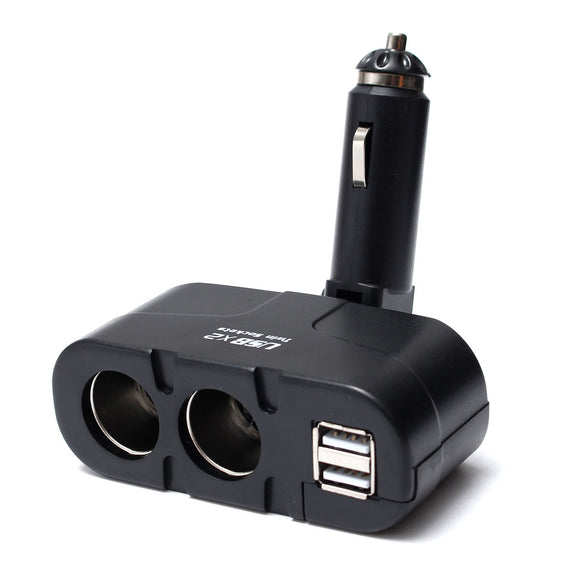 5V 1A Multifunction 2 Ports USB Car Charger Adapter Car Cigarette Lighter Socket