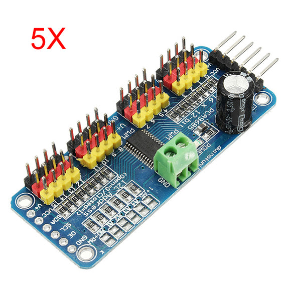 5Pcs PCA9685 16-Channel 12-bit PWM Servo Motor Driver I2C Module For Arduino Robot