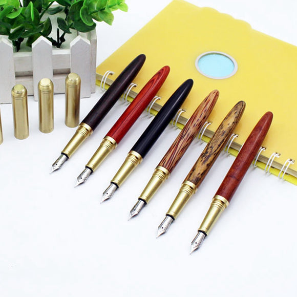 Wingsung 7250 Wooden Fountain Pen 0.5mm Extra Fine Nib For Office School Supplies Birthday Gift