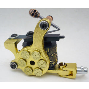 Bullet Black Tattoo Machine Custom Dual 10-Wrap Coils Liner & Shader