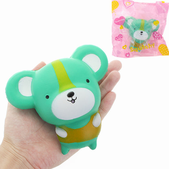 12cm Green Squishy Mini Cute Rat Slow Rising Soft Squishy Animal Collection Gift Decor Toy