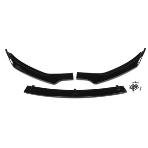 3PCS Front Bumper Lip Spoiler Splitters Glossy Black For Hyundai Elantra 2019-2020