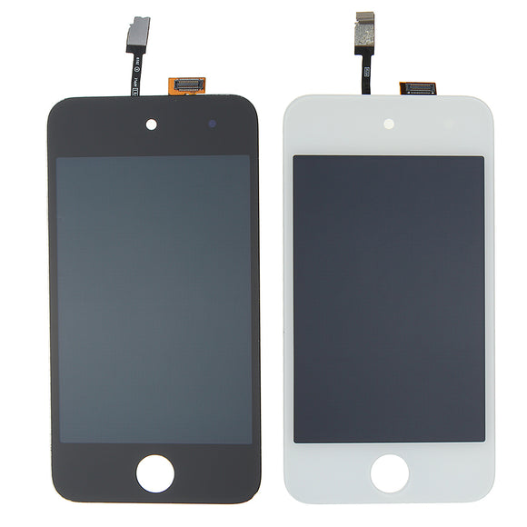 LCD Touch Digitizer Black & White Glass Screen Assembly for iPod Touch 4