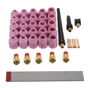 48Pcs TIG Welding Kit Gas Lens WT 3/32 For TIG Welding Torch WP-9/WP-20/WP-25"