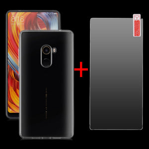 Bakeey Transparent Soft TPU Protective Case + Anti-Explosion Tempered Glass For Xiaomi Mi MIX 2