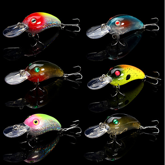 6Pcs/Lots Proberos Plastic Lures Bait 7.8CM Alice Mouth Bass Bait 10g