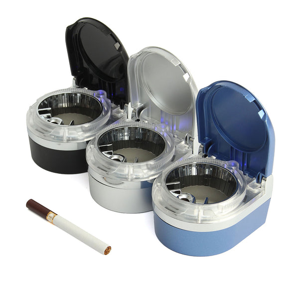 Portable Car Ashtray ABS Led Lamp Smoke Cylinder Holder Cigar Cigarettes Ashtray