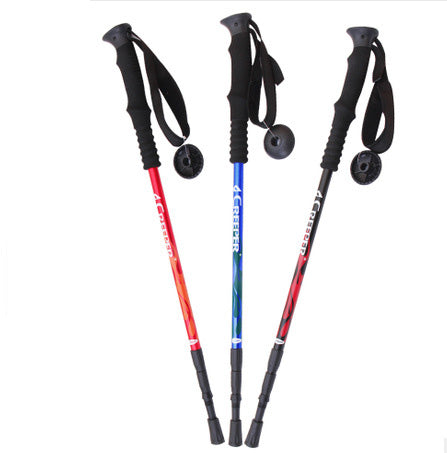 CREEPER 3-Section Adjustable Camping Hiking Walking Stick Trekking Pole Alpenstock For Mountain