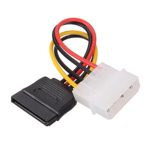 1x SATA 15 Pin Female to Molex IDE 4 Pin Male Power Cable