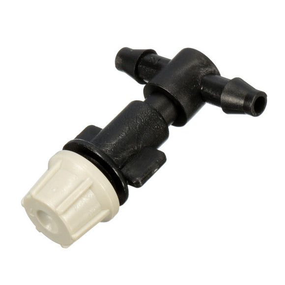 50pcs 1/4 Inch Plastic Misting Nozzle Sprinkler for Greenhouse Flower Plant Cooling System with Tee