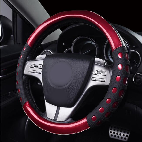 38cm Leatherette Anti Slip Resistance Universal Steering Wheel Covers Car Auto Accessories Decoration