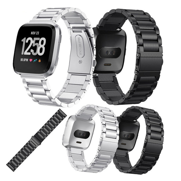 KALOAD Stainless Steel Smart Watch Replacement Strap Screwless Bracelet Belt Band For Fitbit Versa