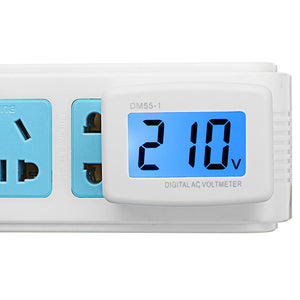 DM55-1 AC 80-300V Voltage Meter Plug Volt Meter LCD Digital Display Voltmeter Tester