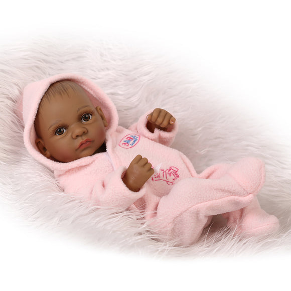11inch African Reborn Baby Doll Silicone Lifelike Baby Play House Toy