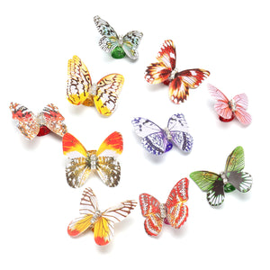 10pcs Butterfly Hair Braid Dreadlock Beads Colorful Adjustable Hair Cuffs Clips Rings Tube