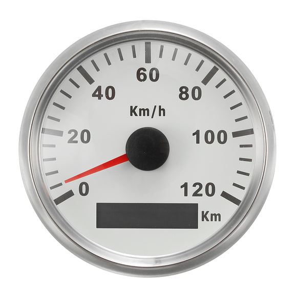 85mm Black/white Digital Stainless Steel GPS Speedometer 120km/h Gauge For Car Truck Boat Motorcycle