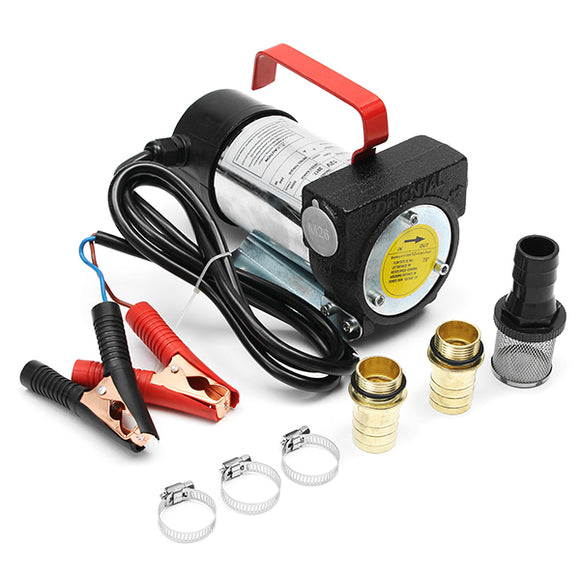 DC 12V 24V 4200 r/min Electric Diesel Pump Fuel Water Oil Portable Stainless Steel Diesel Pump