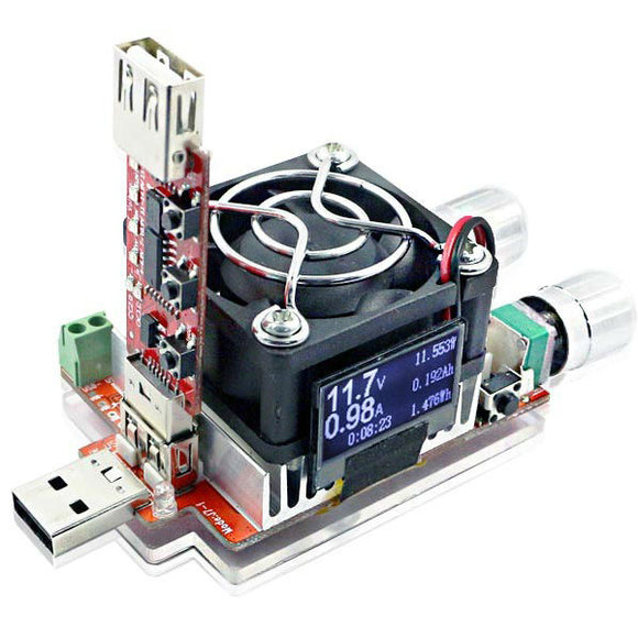 35W Constant Current Double Adjustable Electronic Load + QC2.0/3.0 Trigger Quick Voltage USB Tester