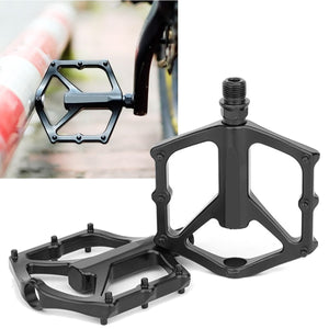 BIKIGHT Aluminum Alloy Bike Pedals Black Cycling Pedals BMX MTB Flat Platform Bicycle Accessories