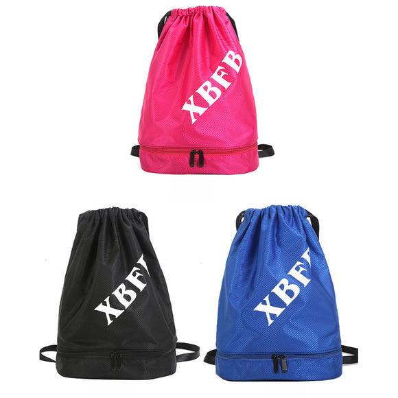 S-5294 Double Layer Waterproof Backpack Drawstring Hiking Bag Beach Waterproof Storage bag
