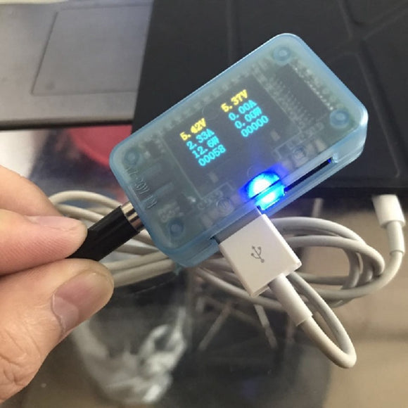 QC2.0 QC3.0 FCP MTK Double USB Charger Voltage Tester with OLED Display Screen