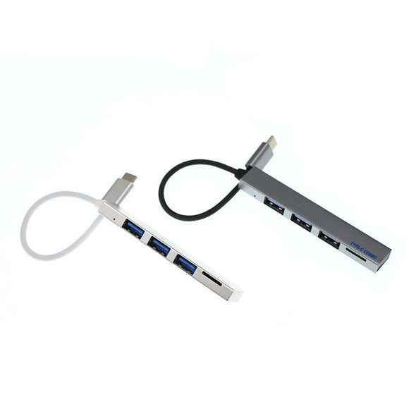 Bakeey Type-C to Three-port USB2.0+TF Card HUB Adapter For iPhone X XS HUAWEI P30 XIAOMI MI9 S10 S10+
