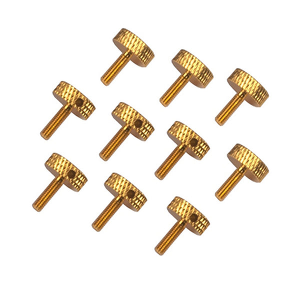 10Pcs RJXHOBBY M3x10mm Knurled Head Flat Point Fully Threaded Thumb Screw Fastener