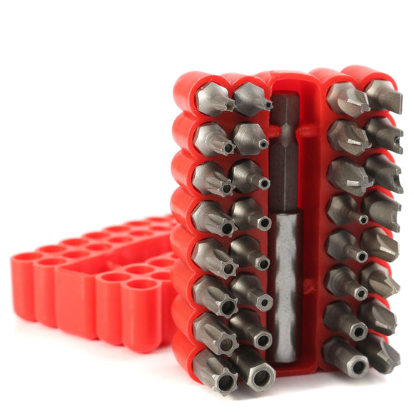 33pcs Security Hole Hex Star Spanner Electric Star Screwdriver Hex Bit Set Magnetic Holder Rod