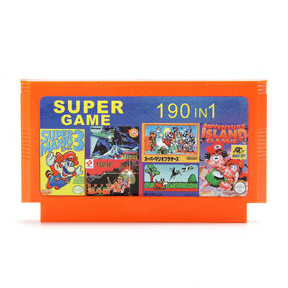 190 in 1 8 Bit Integrated Circuit Game Cartridge Contra1 Adventure Island for NES Nintendo FC