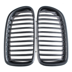 Pair Carbon Fiber ABS Front Kidney Grille For BMW F18 F10 F11 5 Series 2010-2016