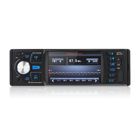 4.1 Inch 1DIN HD Car Stereo Video MP5 Player bluetooth FM Radio AUX USB SD TF Support Rear Camera