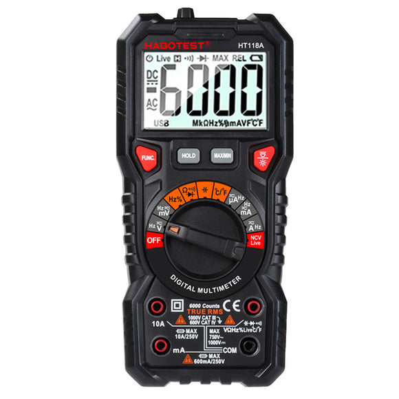 HABOTEST NCV Handheld Digital Multimeter LCD Backlight Portable AC/DC Ammeter Voltmeter Ohm Voltage Tester Meter Multimeters