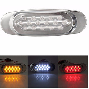 16LED Side Marker Indicator Light For Bus Truck Lorry Trailer Red White Yellow DC12V