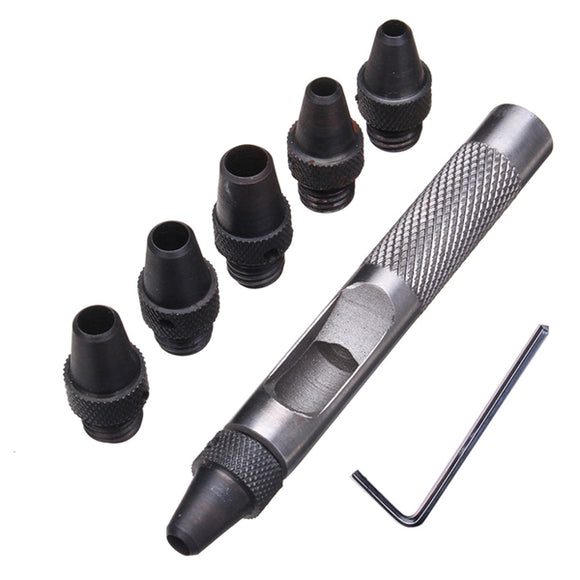 Chrome Vanadium Steel 4.8-8mm Mini Leather Punch Set With Handle Wrench
