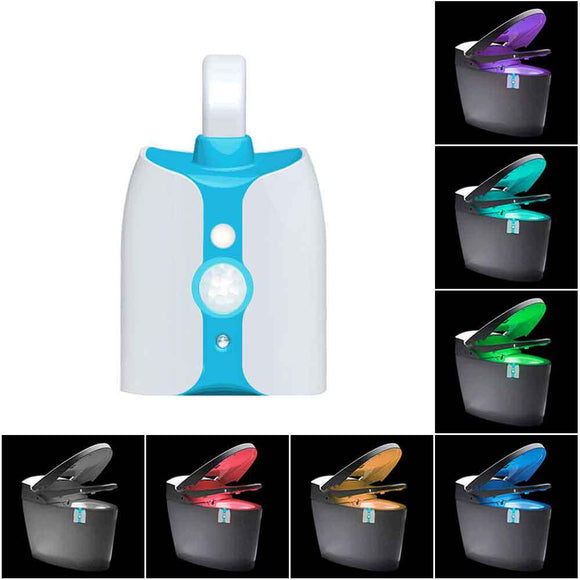 LED Toilet Light Sensor Motion Activated 8 Colors Changing Bowl Nightlight UV sterilization